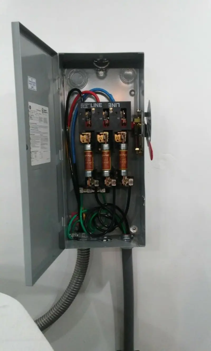 Three-phase disconnect switch installed for Electrical Wiring & Rewiring in Middletown